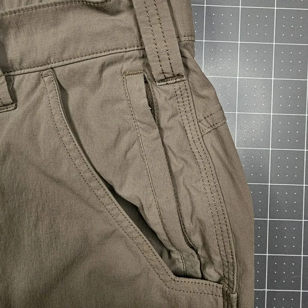 Carhartt Force Pants Mens 38x34 Green Ripstop Nylon Pocket Work Outdoor Stretch - Picture 5 of 16